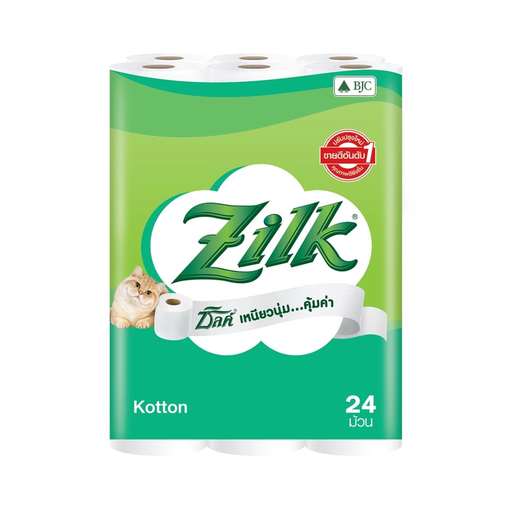 ซิลค์ กระดาษชำระคอตตอน 24ม้วน
