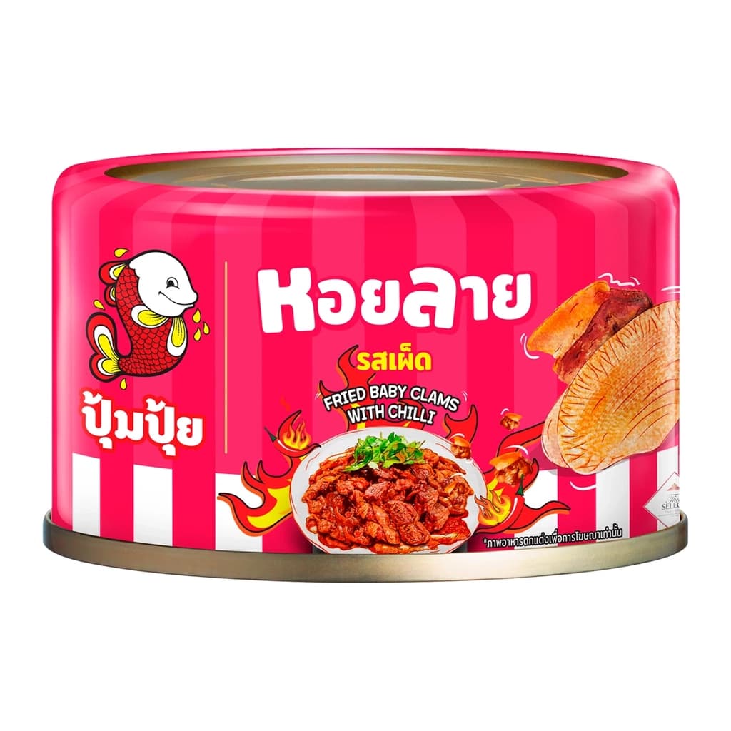 ปุ้มปุ้ย หอยลายทอดรสเผ็ด 40ก.