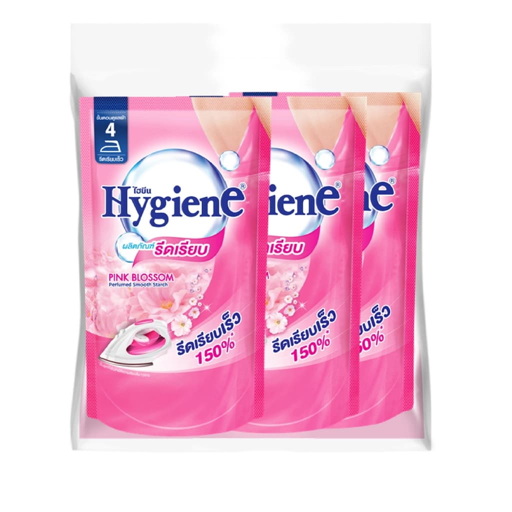 ไฮยีน น้ำยารีดเรียบซองสีชมพู 550มล. แพ็ค 3