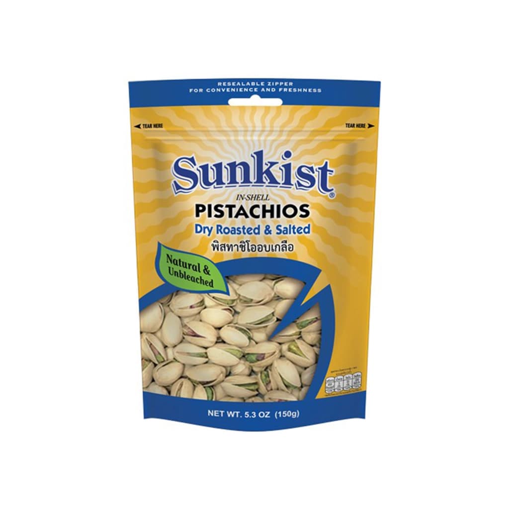 Sunkist Pistachios Dry Roasted Salted 150G.