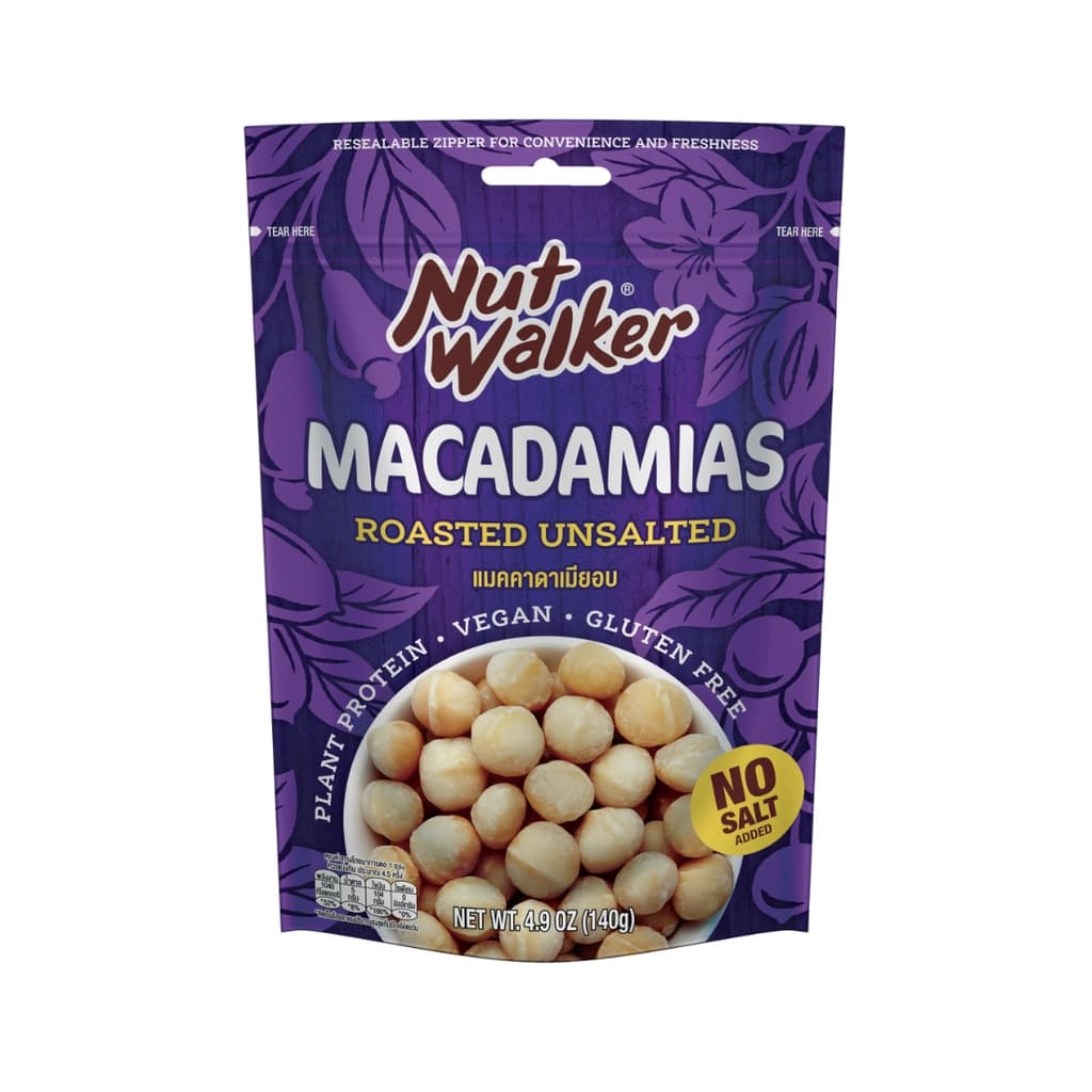 Nut Walker Roasted Unsalted Macadamias 140G.