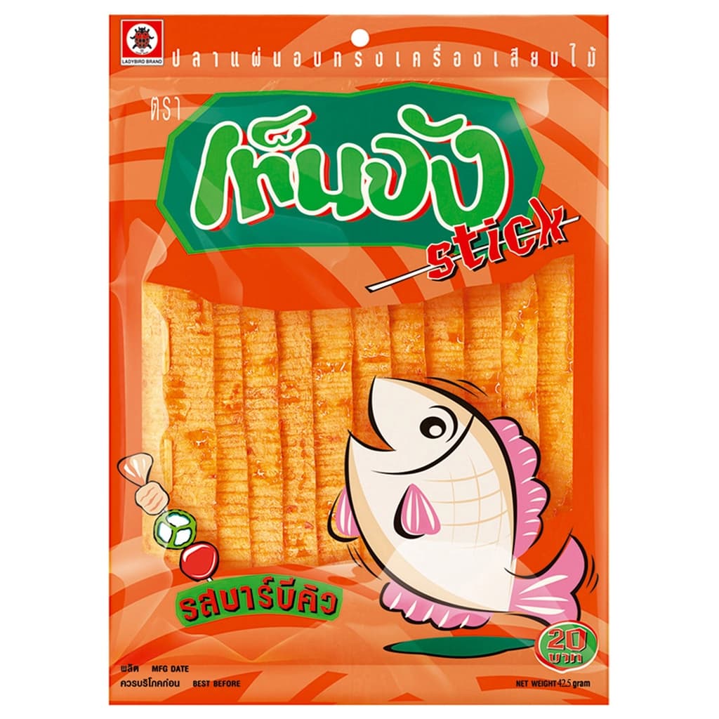 ปลาแผ่นเท็นจัง สติ๊กบาร์บีคิว 42.5กรัม