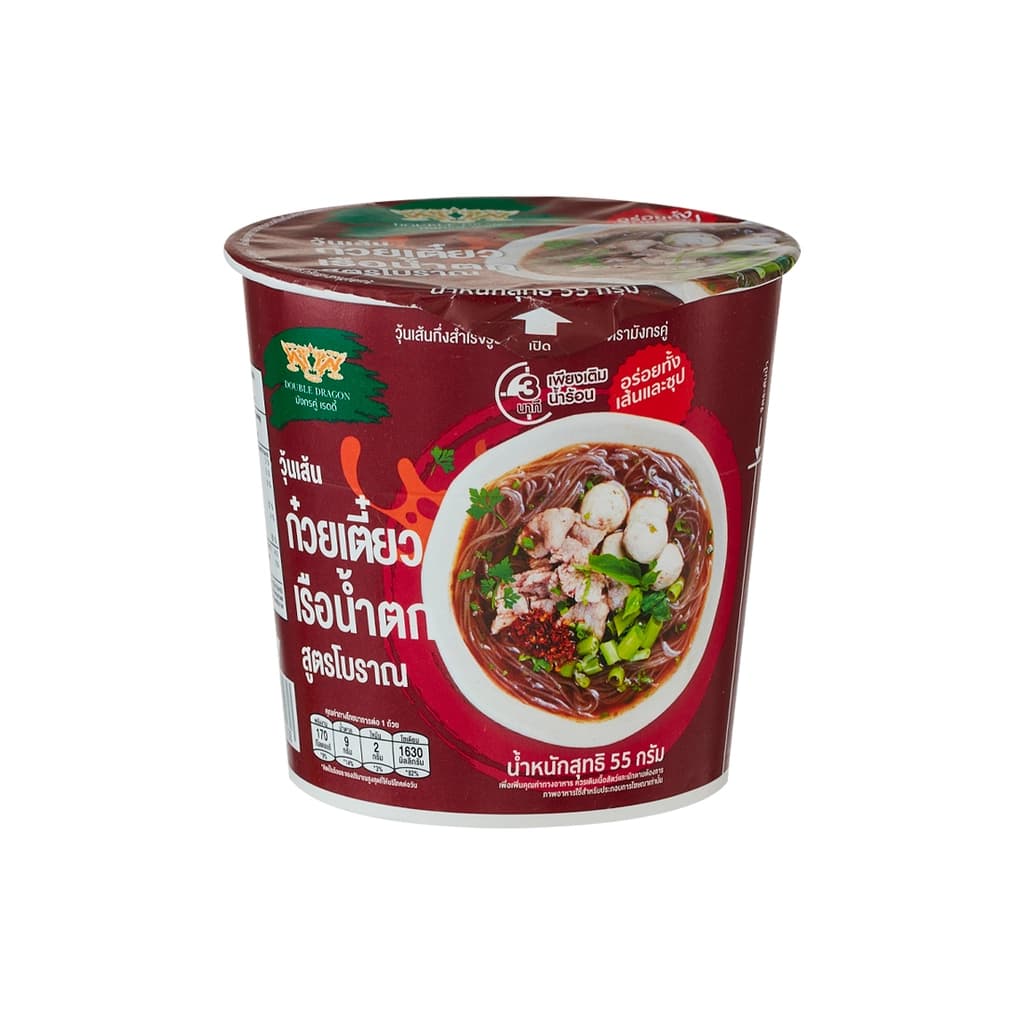 มังกรคู่ วุ้นเส้นคัพก๋วยเตี๋ยวเรือ 55ก