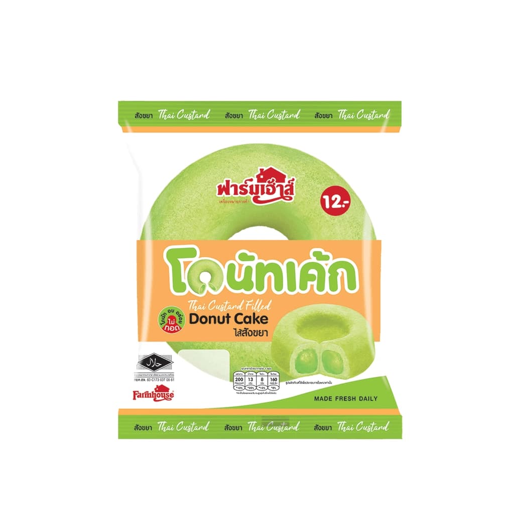 ฟาร์มเฮ้าส์ โดนัทเค้กไส้สังขยา 60ก.