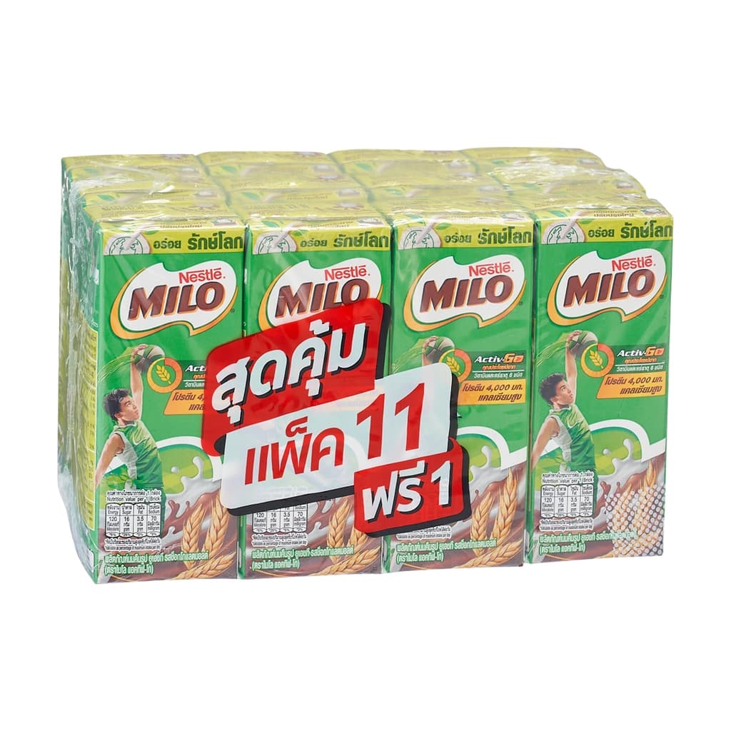ไมโล นมยูเอชทีสูตรปกติ 180มล. แพ็ค 12