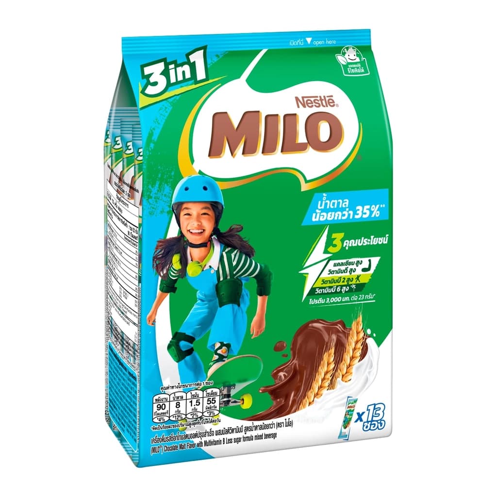ไมโล 3In1 แอคทีฟโก เลสชู  23กรัม X 13ซอง