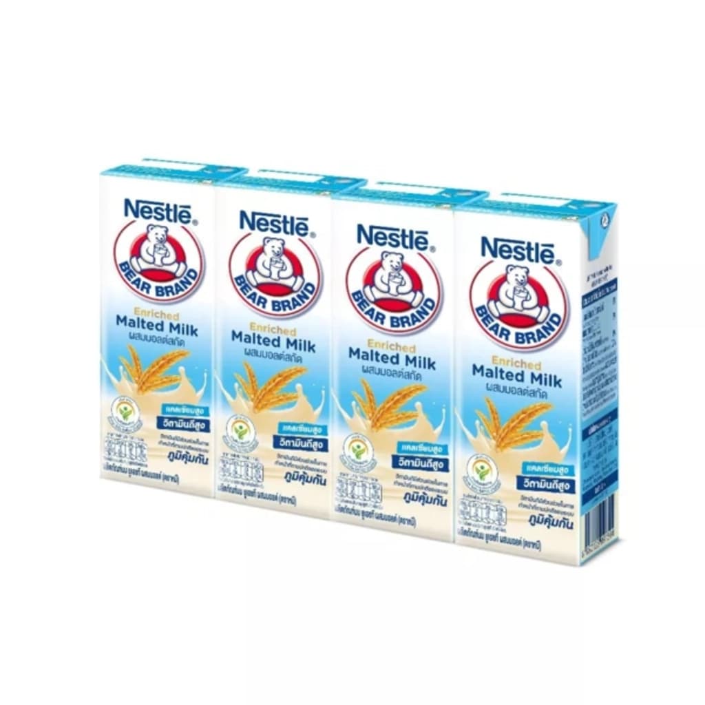Bear Brand Enriched Malted Milk 180 ML. Pack 4