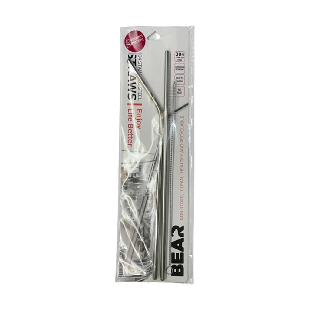 Gourmet Market Stainless Straw with straw cleaning brush 304