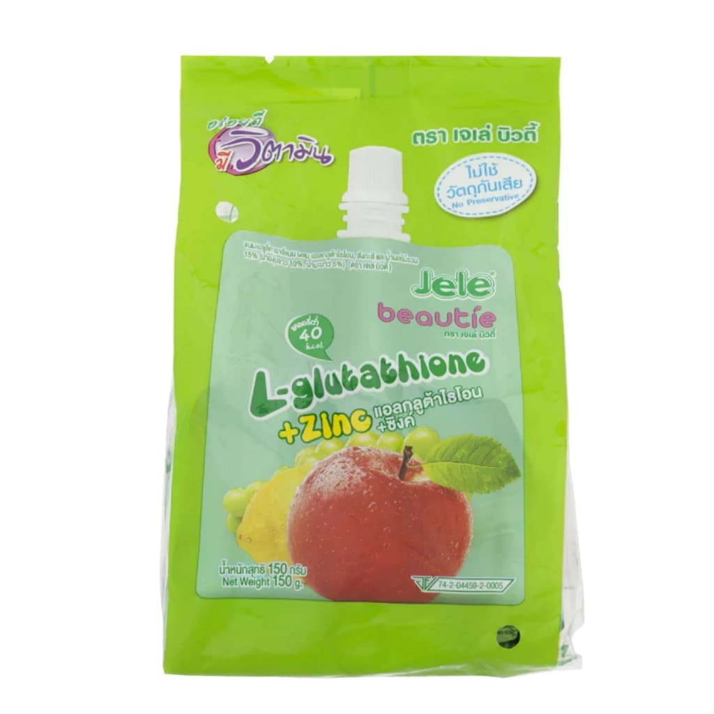 Jele Beautie Jelly Carrageenan with L Glutathione Mixed Fruit Juice 150G. Pack 3