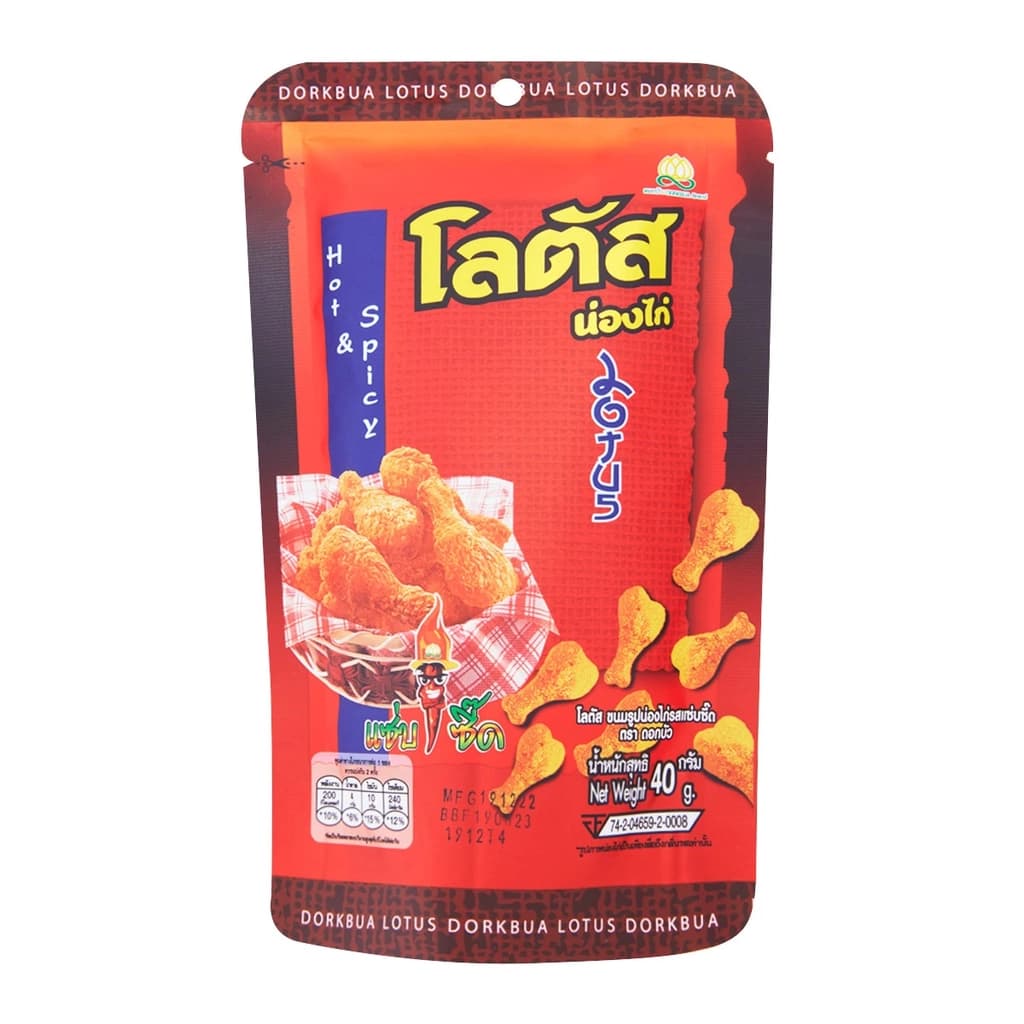 โลตัสน่องไก่รสแซ่บซี๊ด 40ก.