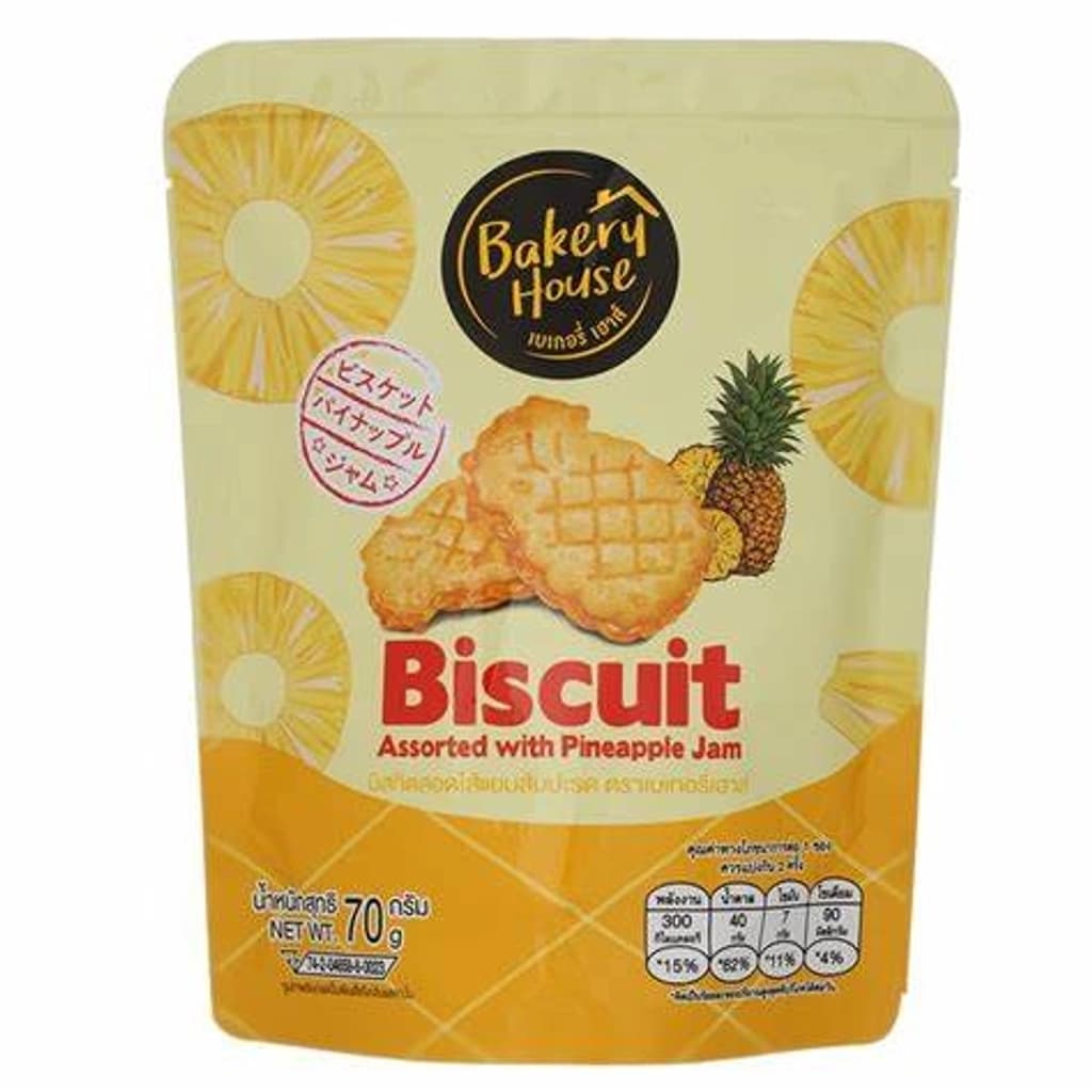 Bakery House Biscuits Assorted with Pineapple Jam 60G.