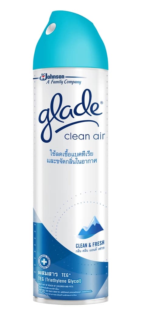 Glade Clean Air Anti-Bacterial Air Freshener Clean & Fresh Scent 320ML.