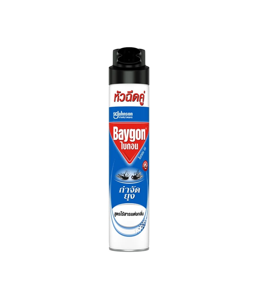 Baygon Double Nozzle Mosquito Killer Spray Unscented 600ML.