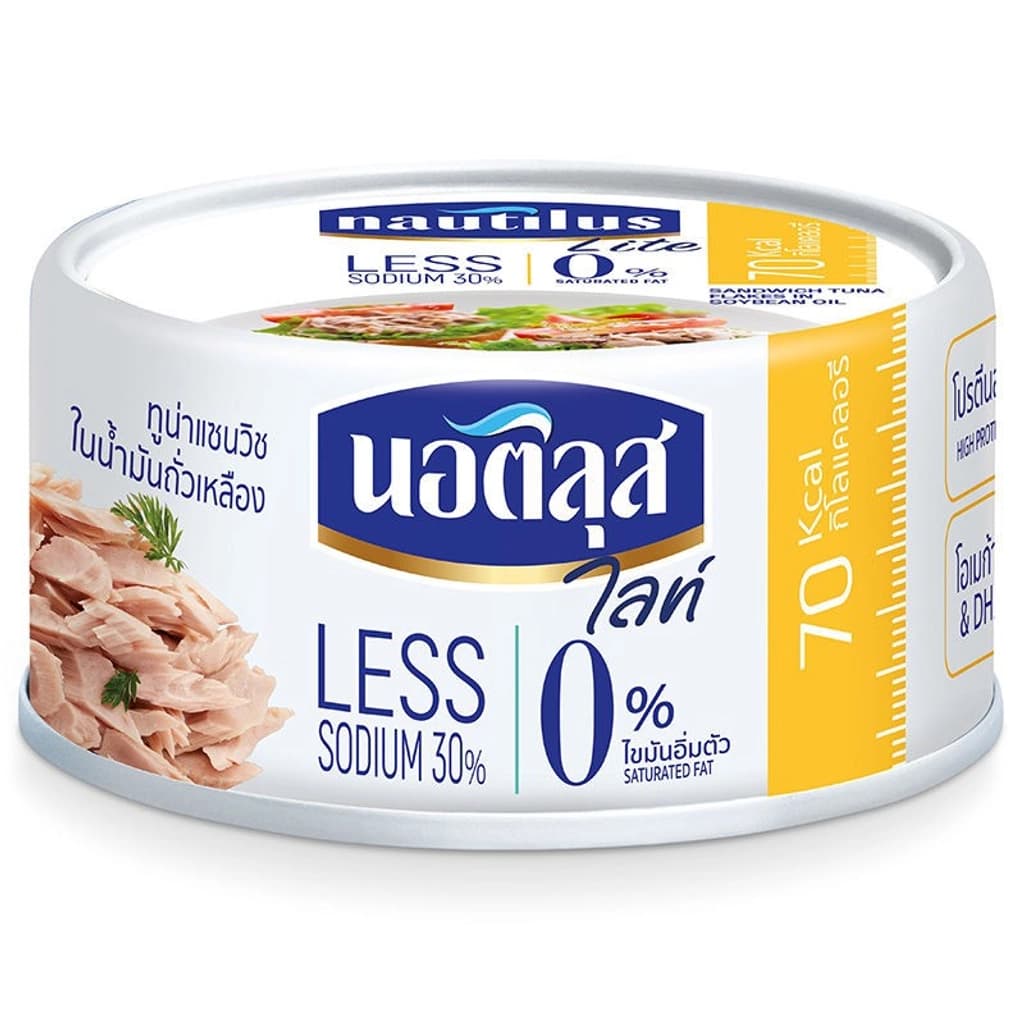 นอติลุสไลท์ แซนวิชทูน่าในน้ำมันฯ 185G.