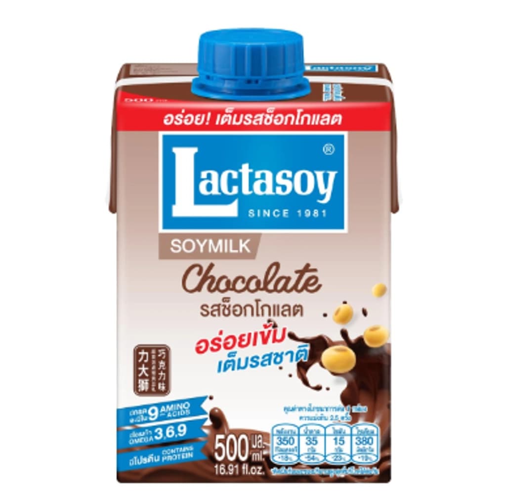 แลคตาซอย นมถั่วเหลือยูเอชที รสช็อกโกแลต 500มล.