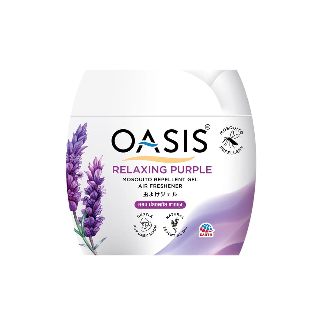 Oasis Mosquito Repellent Gel Relaxing Purple Scent 180G.