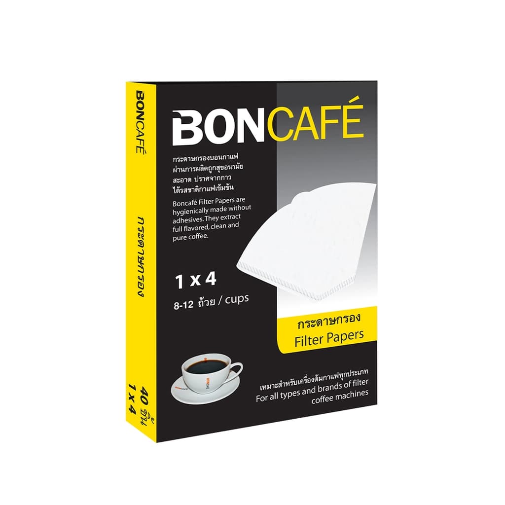 บอนกาแฟ กระดาษกรองกาแฟ ขนาด 1x4 นิ้ว x 40 ชิ้น