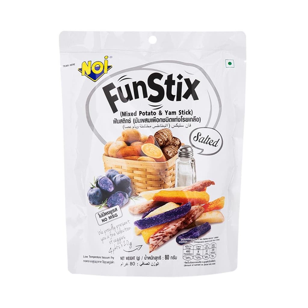 NOI Funstix Mixed Potato and Yam Stick 80G.
