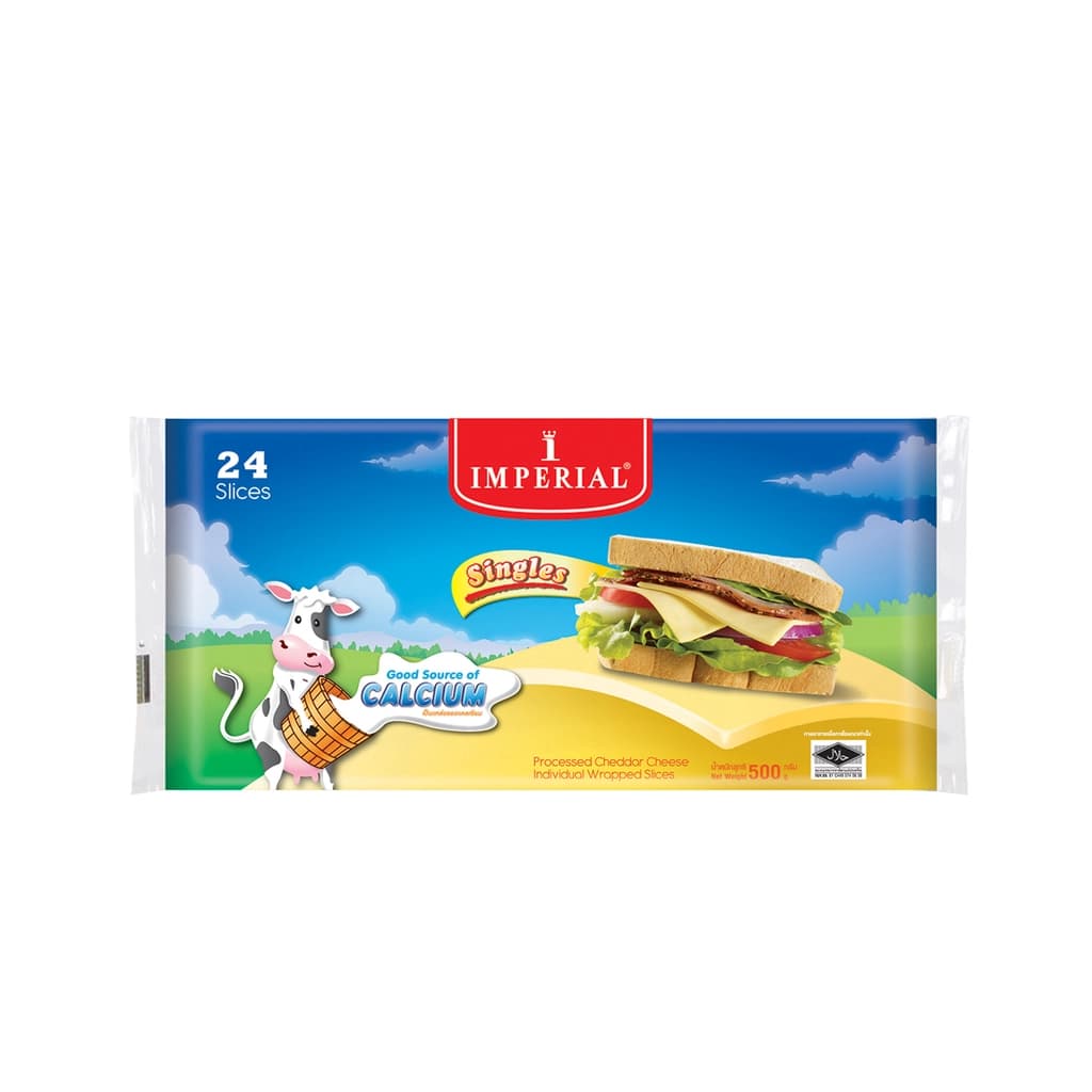 Imperial  Cheddar Cheese 24Slices 500G.