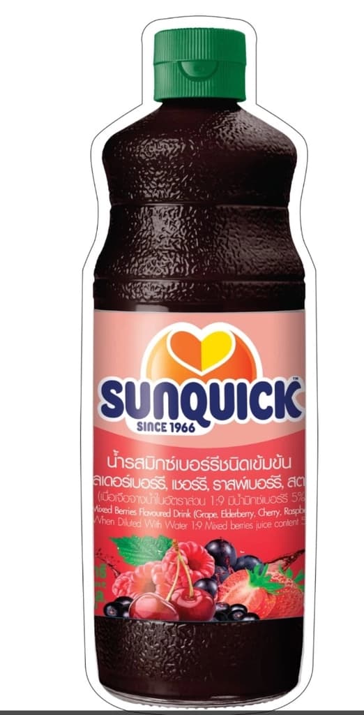 ซันควิก น้ำมิกซ์เบอร์รี่เข้มข้น 840มล.