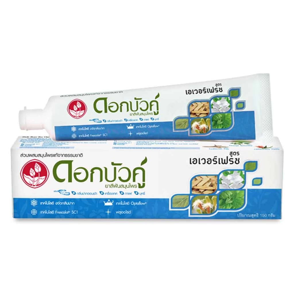 Dok Bua ku Herbal Toothpaste  Everfresh 150G.