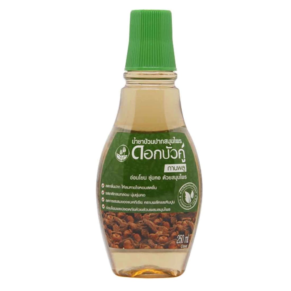 Dok Bua ku Herbal Mouthwash Clove 250ML.