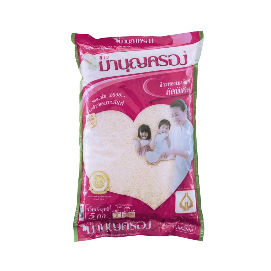 มาบุญครอง ข้าวขาวหอมมะลิ100% 5กก.