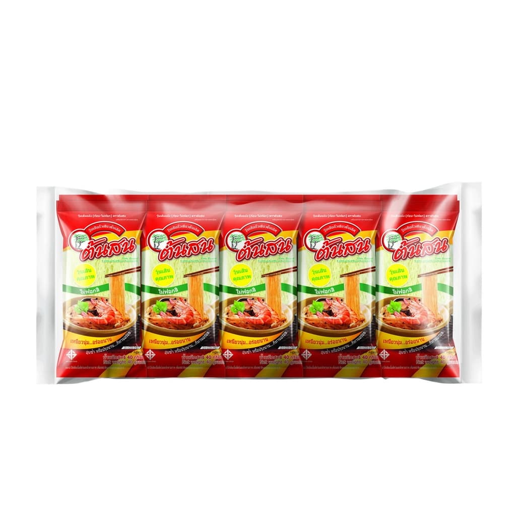 ต้นสน วุ้นเส้นไม่ฟอกสี 40ก. แพ็ค 10