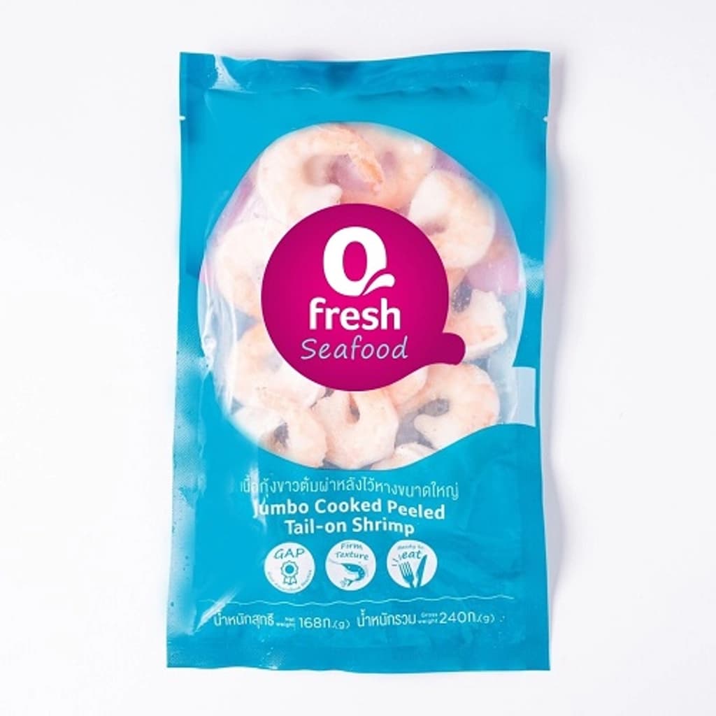 QFRESH กุ้งต้มไว้หาง (เบอร์51-60) 240ก.