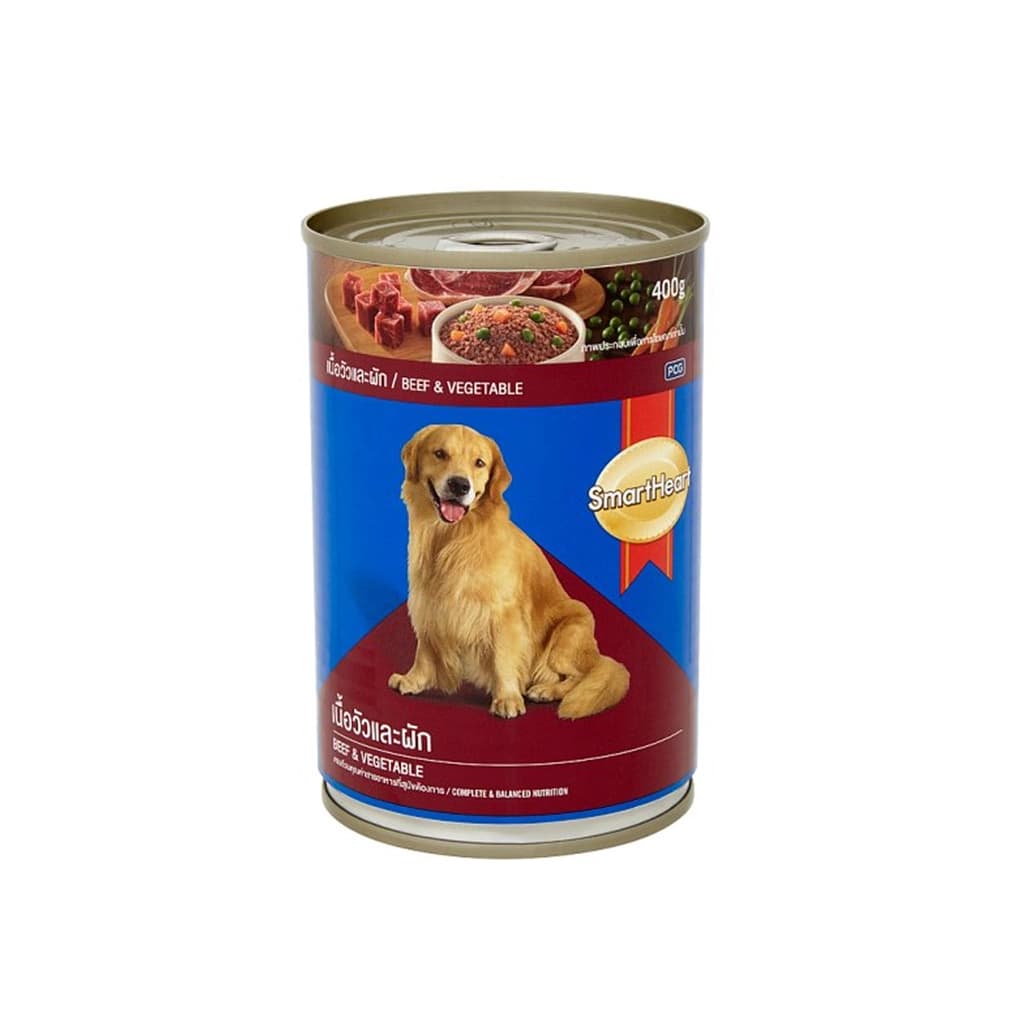 SmartHeart Can Beef & Vegetable Dog Food 400G.