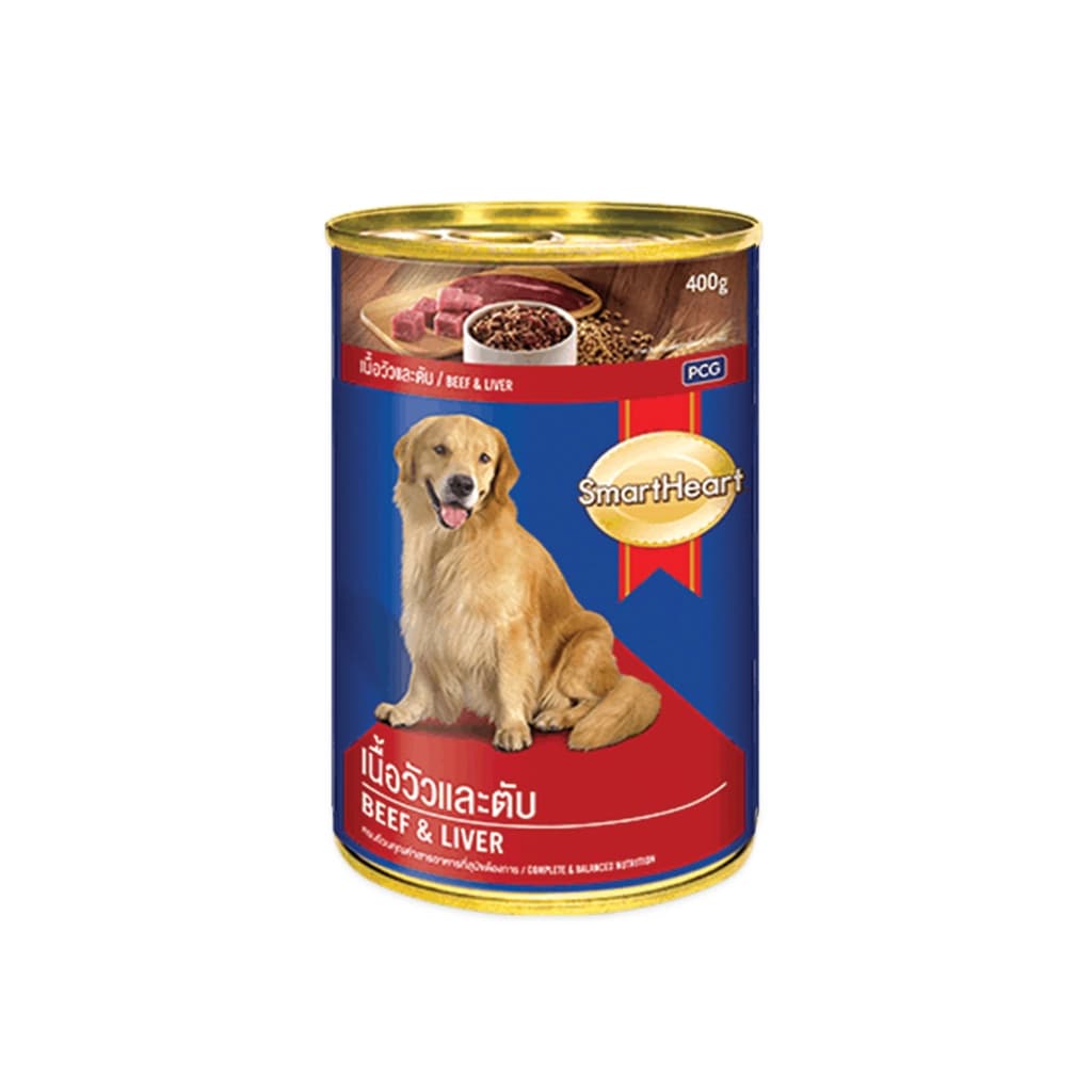 Smart Heart Dog Canned Food Beef&Liver Flavor 400G.