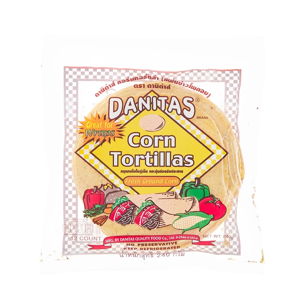 ดานิต้าส์ แผ่นแป้งข้าวโพดทอร์ทิล่าส์ 240ก.
