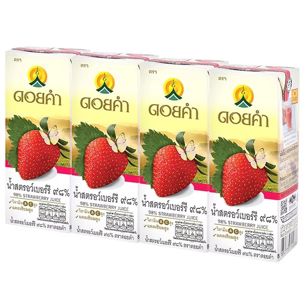 ดอยคำ น้ำสตรอเบอร์รี่98% 4X200ML.