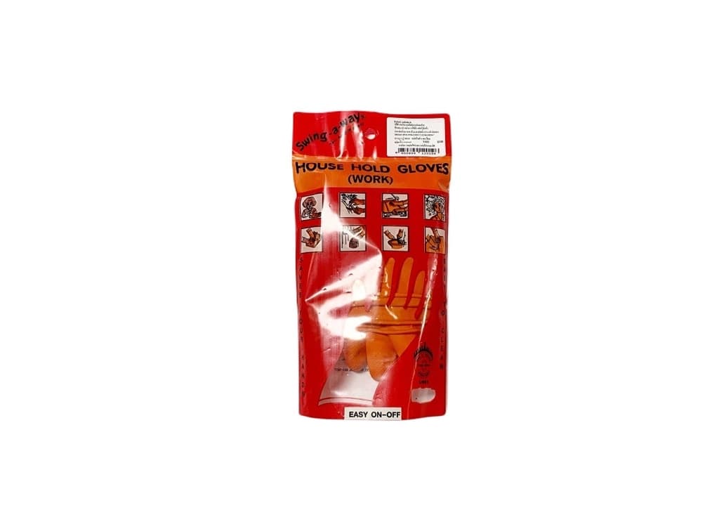 TJ Orange Rubber Gloves 
