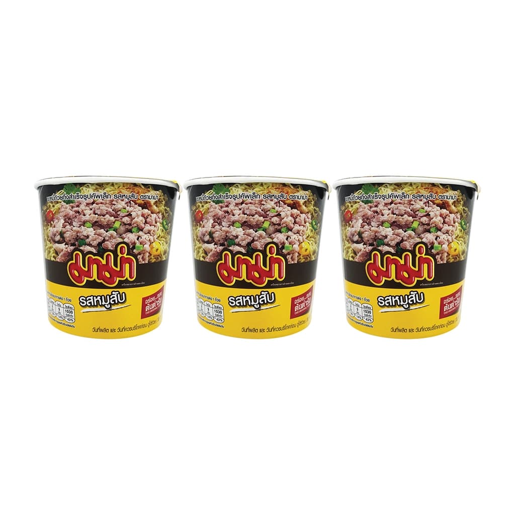 มาม่า บะหมี่คัพเล็กหมูสับ 3X126G.