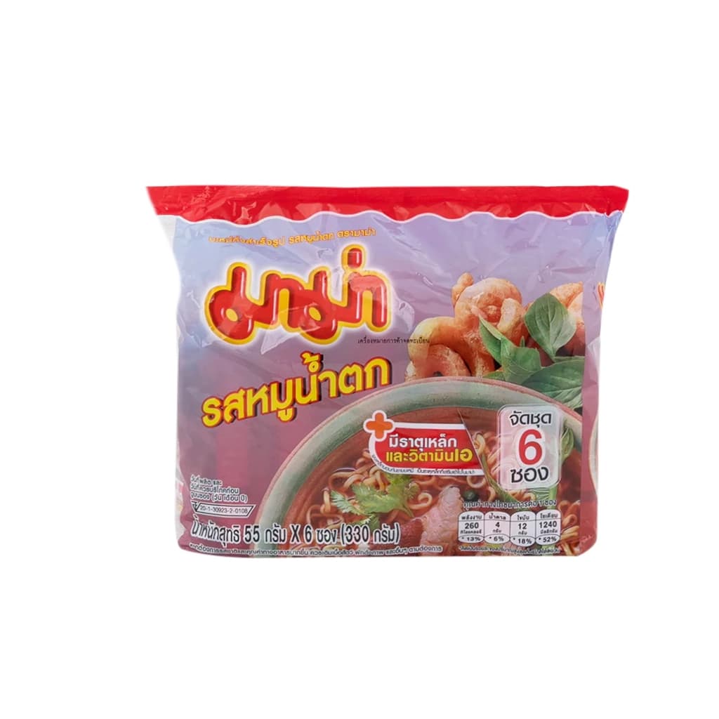 มาม่า บะหมี่รสหมูน้ำตก 55ก. แพ็ค 6