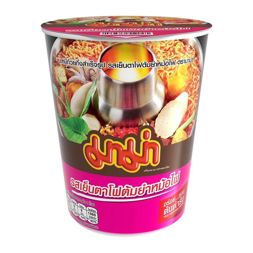 มาม่า บะหมี่คัพกึ่งฯเย็นตาโฟต้มยำหม้อไฟ 60G        