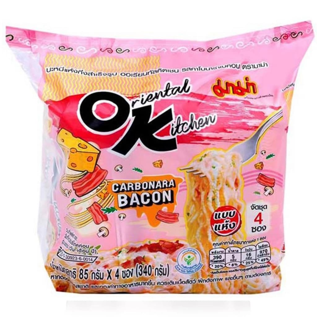 Mama Ok Carbonara Bacon P.4 340G