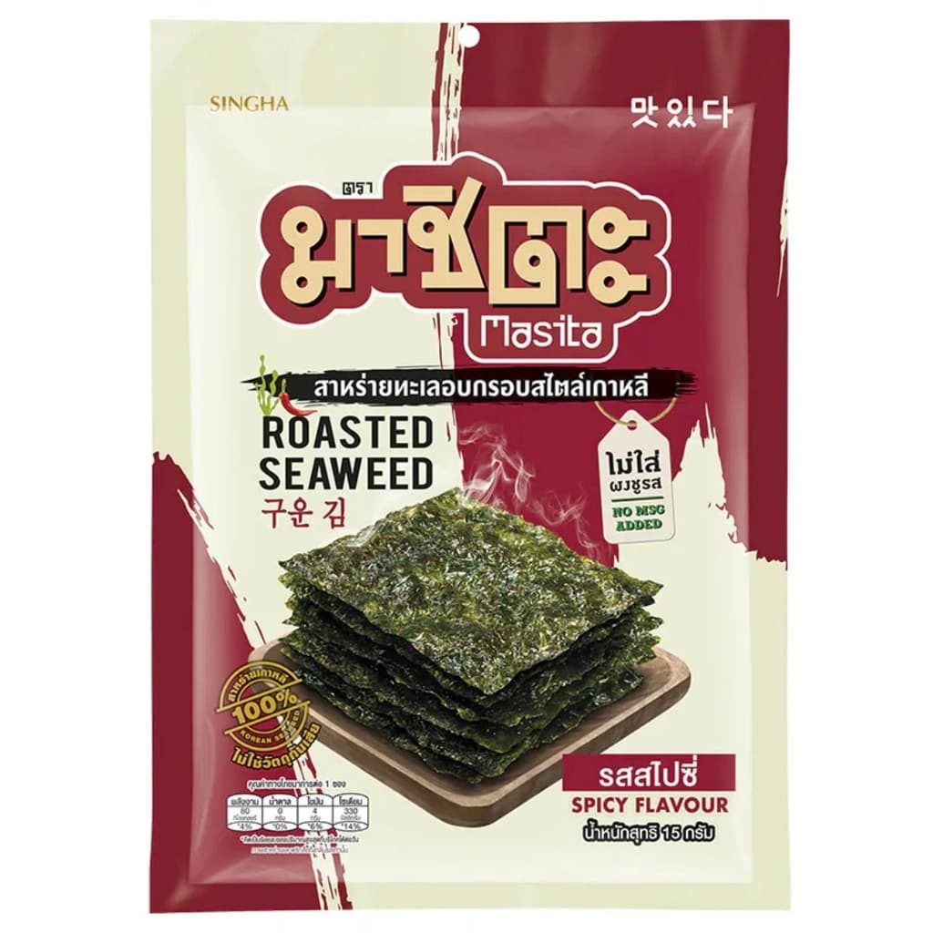 Masita Seaweed Roasted Korean Style Spicy 15G.