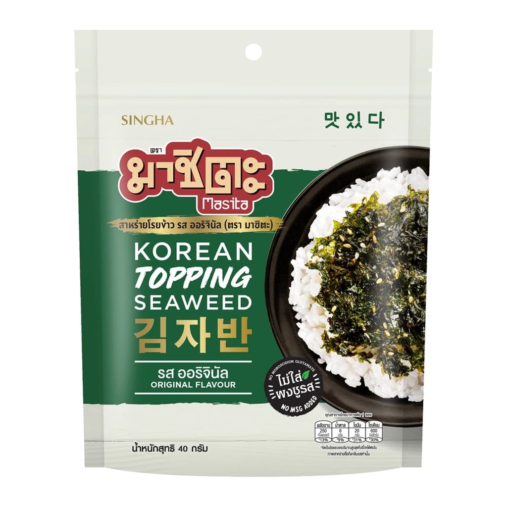 Masita Korean Topping Seaweed Original Flavour 40G.