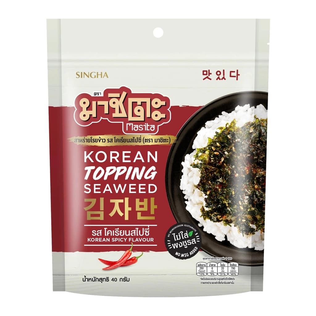 Masita Korean Topping Seaweed KoreanSpicy Chicken Flavour 40G.