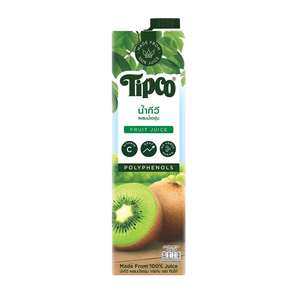 Tipco Kiwi and Grape Juice 100percent 1LTR.