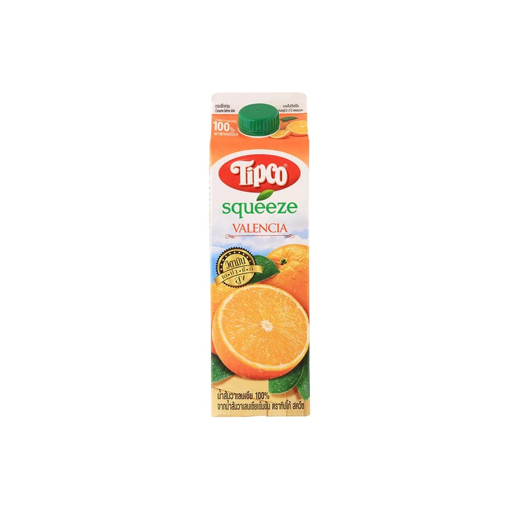 ทิปโก้สควีซ น้ำส้มวาเลนเซียพาสเจอร์ไรส์ 1000มล.