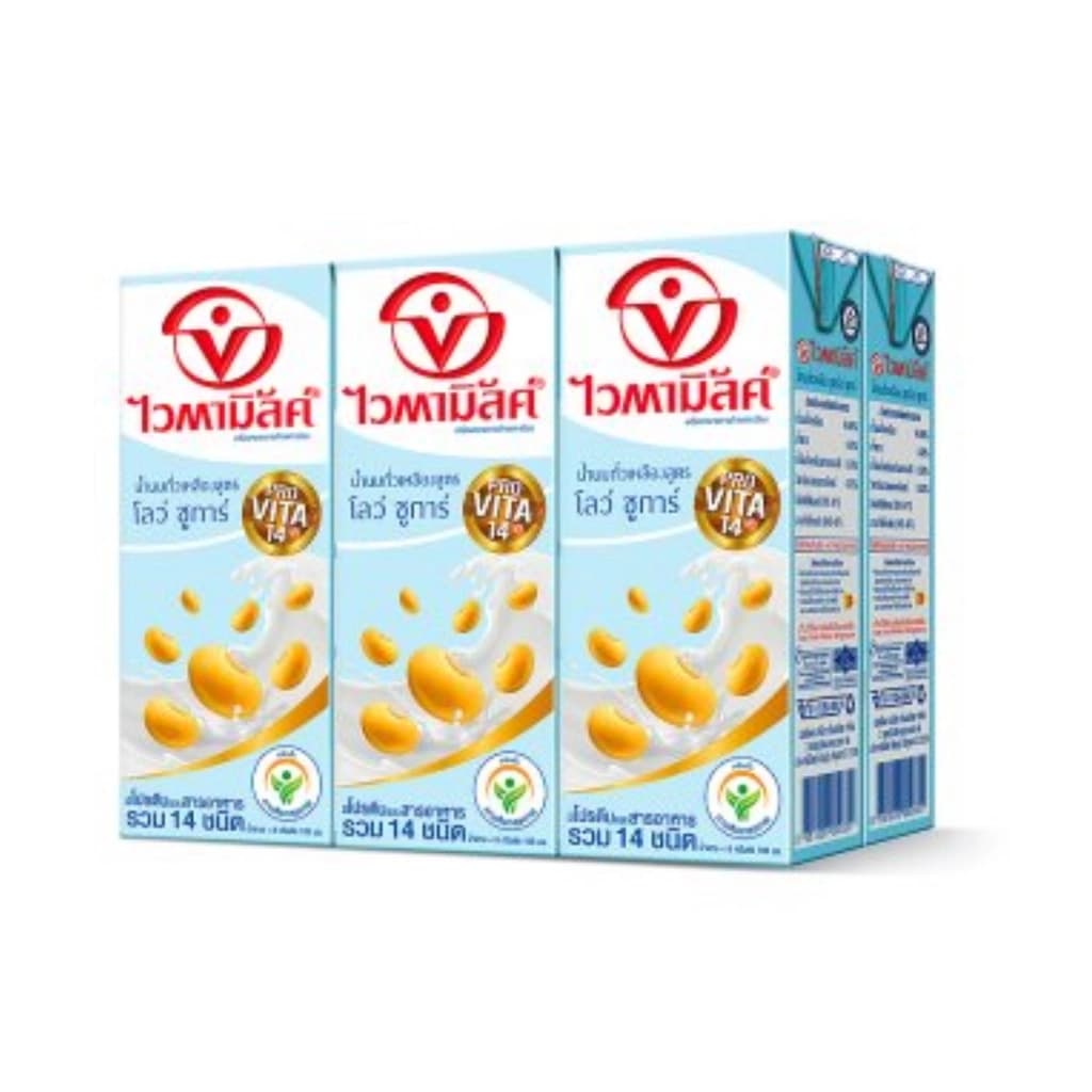 ไวตามิลค์ นมถั่วเหลือง สูตรโลว์ชูการ์ 250มล. แพ็ค 6