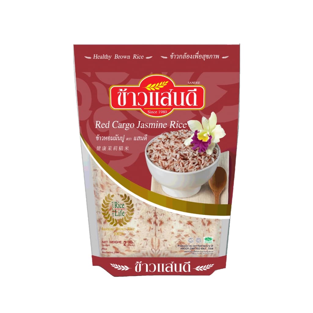 Sandee Red Cargo Jasmine Rice 2KG.
