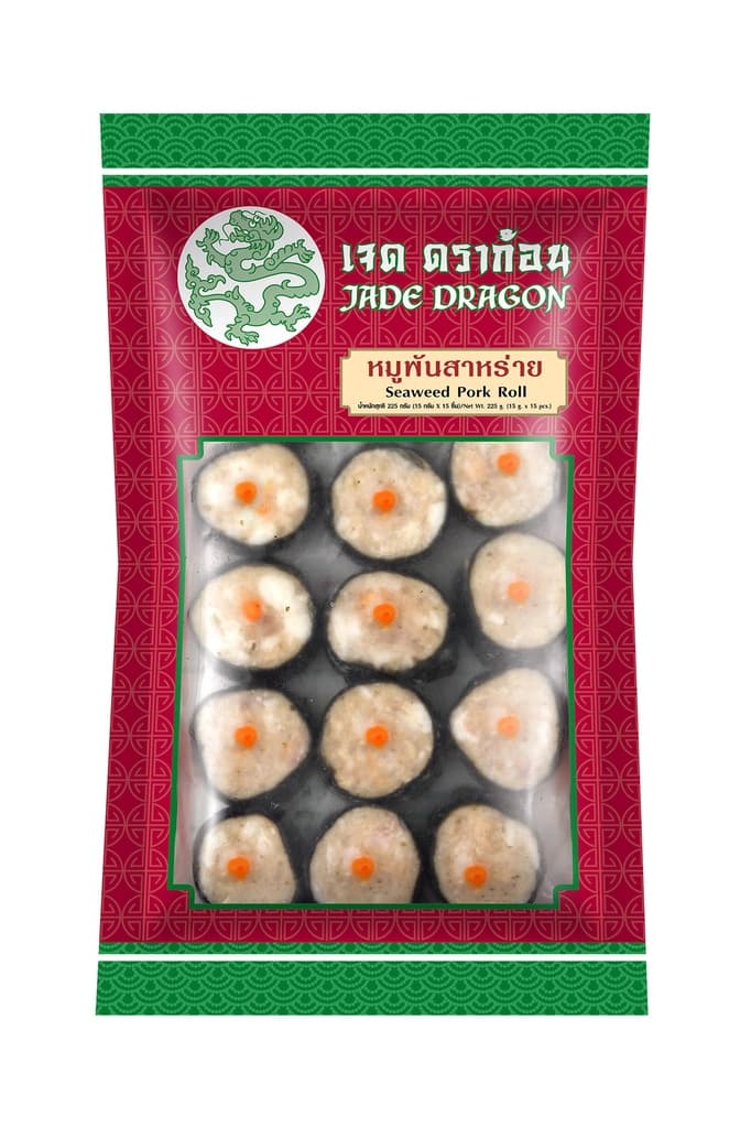 Jade Dragon Seaweed Pork Roll 225G.