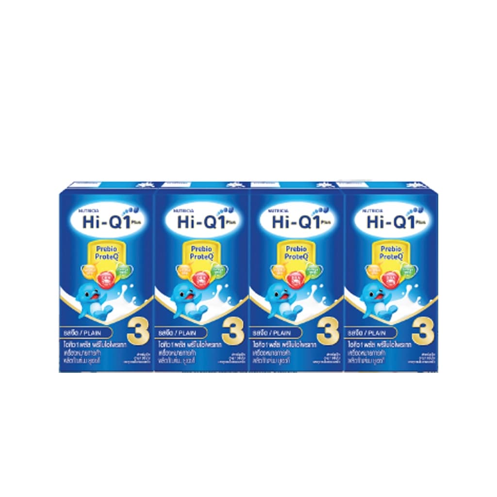 Hi Q 1 Plus UHT Milk Natural ProteQ Plain 180ML. Pack 4