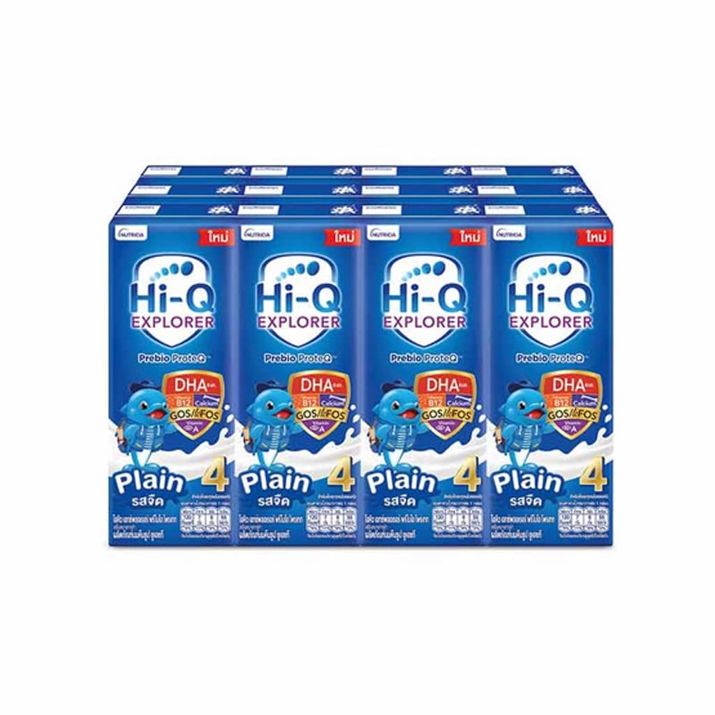 Hi Q 3 Plus UHT Milk Natural ProteQ Plain 180ML. Pack 12