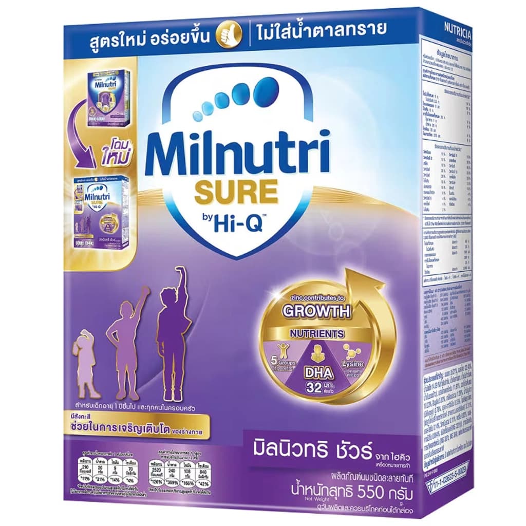 ไฮคิว มิลนิวทริ ชัวร์  550กรัม