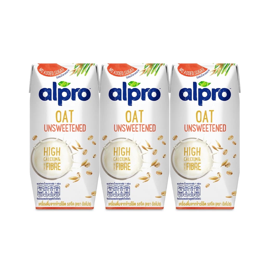 Alpro Oat Unsweetened 180ML.Pack 3
